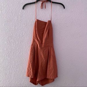 Glassons Linen Blend Tie Back Playsuit